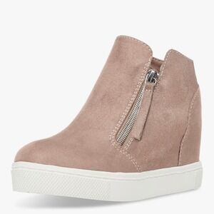 NWB Steve Madden Kids Wedge Sneakers Zip Up Shoes Big Kids Size 4 Back To School